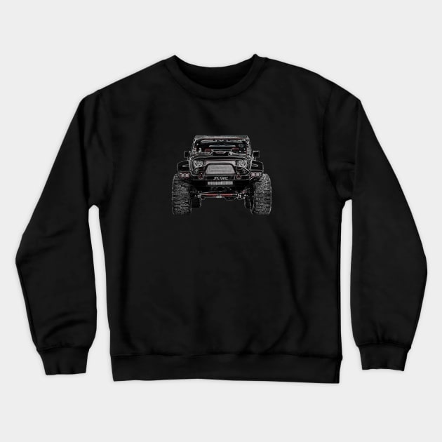 Jeep Wrangler Sport Front View Crewneck Sweatshirt by JFK KARZ